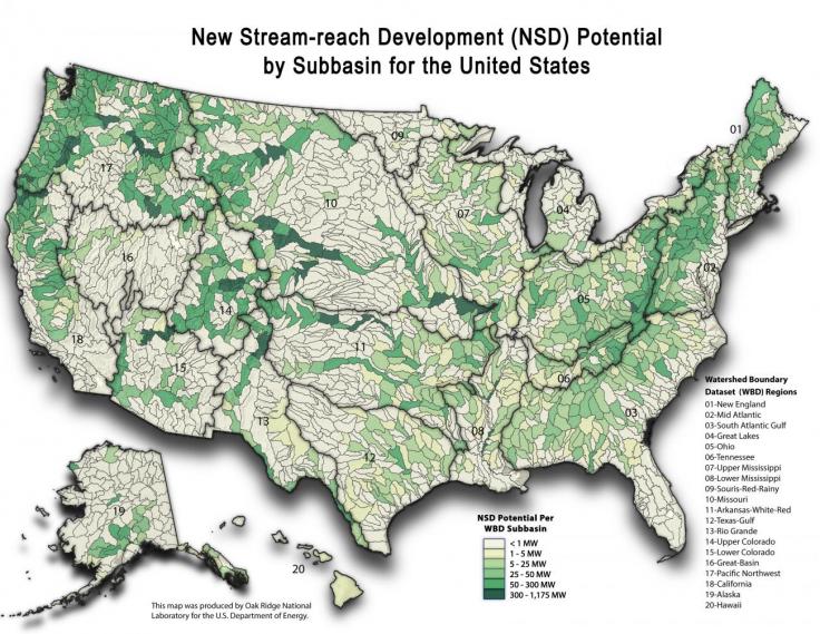 New Stream-reach Development (NSD) Potential for US