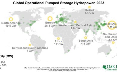 Map of Global Pumped Storage Hydropower Operational Plants, 2023 featured image