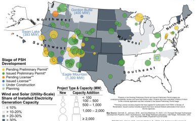 Map of U.S. Pumped Storage Hydropower Development Pipeline, 2023 featured image