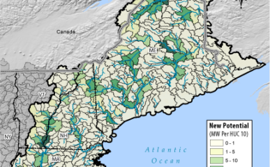 Hydropower Potential from New Stream-Reach Development for New England Region