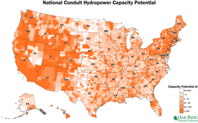 U.S. Hydropower Potential at National Conduits featured image