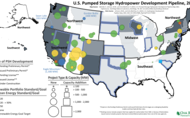 Map of U.S. Pumped Storage Hydropower Development Pipeline, 2021 featured image