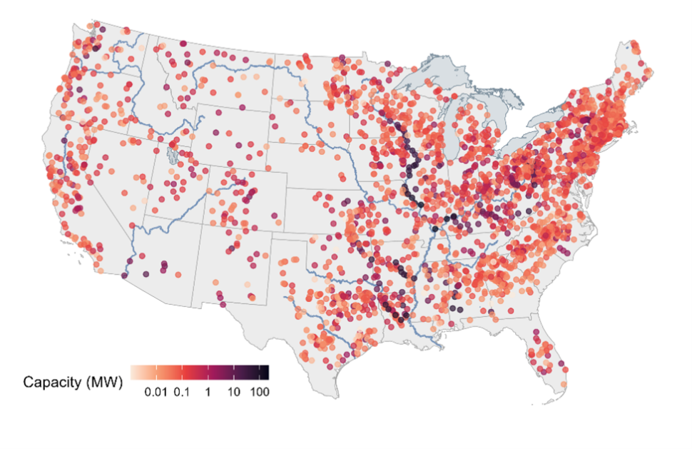 Featured image for Technical Potential for Hydropower Capacity at Non-powered Dams