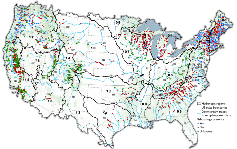 Featured image for Hydropower Fish Passage Webmap